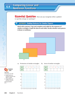 Comparing Linear and Nonlinear Functions 6.4