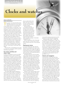 Clocks and watches - Western Cape Government
