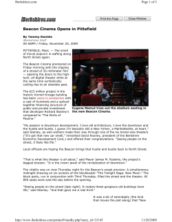Beacon Cinema Opens in Pittsfield