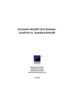Economic Benefit Cost Analysis: CoreFirst vs. Standard Retrofit