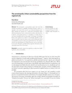 The aerotropolis: Urban sustainability perspectives from the regional