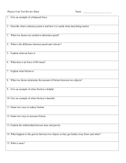 Chapter 1 review sheet