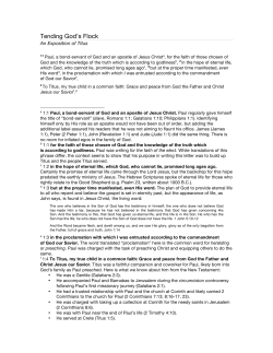 Titus Exposition, NASB - Providence Reformed Baptist Church