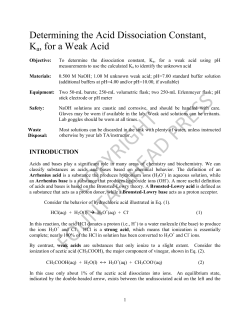 Determining the Acid Dissociation Constant