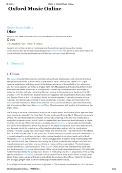 Oboe in Oxford Music Online