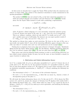 Beyond the Taylor&ndash;Wiles method In these notes we describe how to