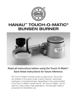 HaNaU&trade; TOUCH-O-MaTIC&reg; BUNseN BURNeR