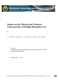 Studies on the Mineral and Chemical Characteristics of Pindiga