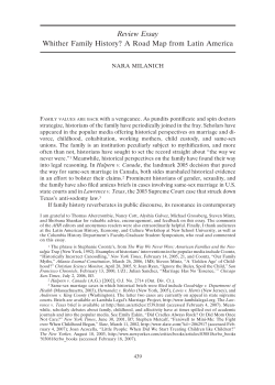 Review Essay Whither Family History? A Road Map from Latin