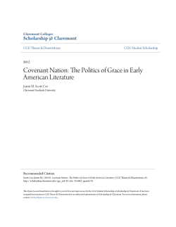Covenant Nation: The Politics of Grace in Early American Literature