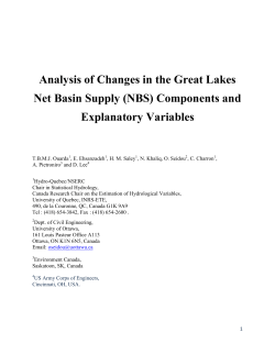 Change Detection in the Great Lakes Hydro