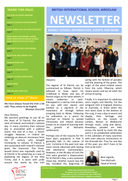 NEWSLETTER - BISC, Wroclaw