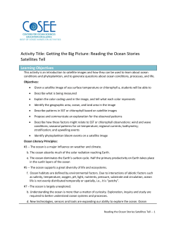 Reading the Ocean Stories Satellites Tell