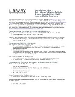 Chicago / Bluebook Citation Guide