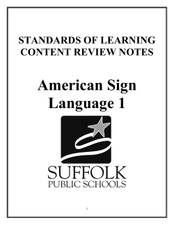 American Sign Language 1 - Suffolk Public Schools Blog