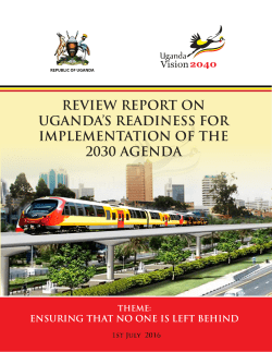 review report on uganda`s readiness for implementation of the 2030