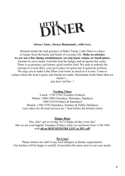 Always Tasty, Always Homemade...with Love. Situated amidst the