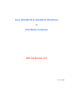 Media Composer XDCAM Workflow v9