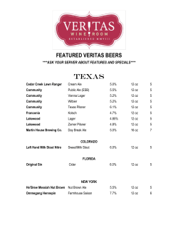 featured veritas beers