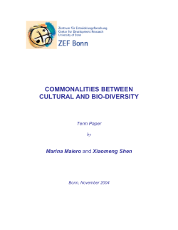 commonalities between cultural and bio-diversity