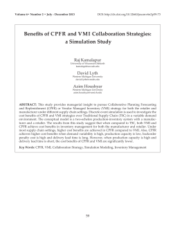 Benefits of CPFR and VMI Collaboration Strategies: a Simulation