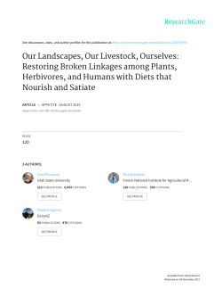 Our Landscapes, Our Livestock, Ourselves