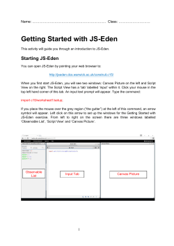 Getting Started with JS-Eden