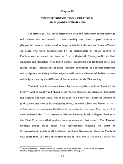 the diffusion of indian culture in siam (modern thailand)