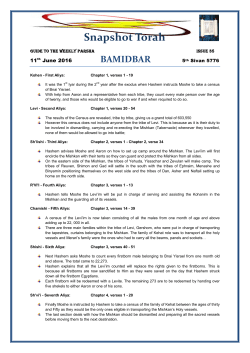 Bamidbar - Ealing Synagogue
