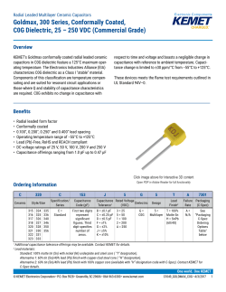 Goldmax, 300 Series, Conformally Coated, C0G Dielectric, 25 &ndash; 250