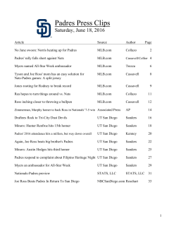 Padres Press Clips - San Francisco Giants