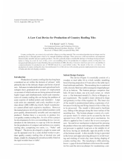A Low Cost Device for Production of Country Roofing Tiles