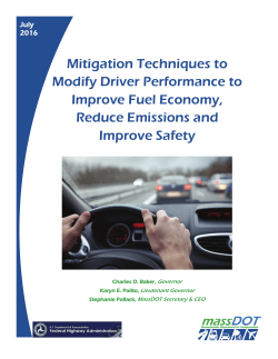 Mitigation Techniques to Modify Driver Performance to Improve Fuel