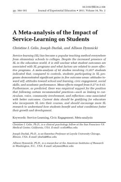 A Meta-analysis of the Impact of Service