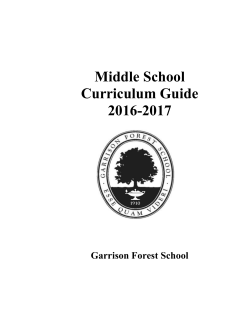 Middle School Curriculum Guide 2016-2017