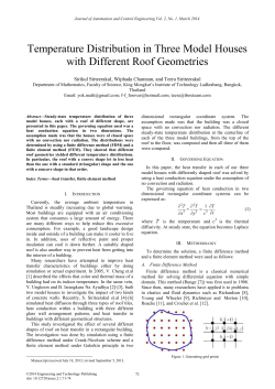 Temperature Distribution in Three Model Houses with Different Roof