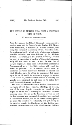 the battle of bunkee hill eeom a stiutegic point oe yiew.