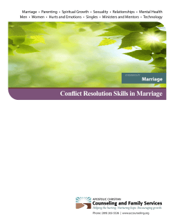 Conflict Resolution Skills in Marriage
