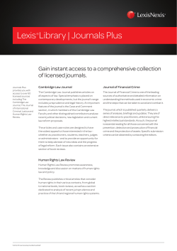 Lexis&reg;Library | Journals Plus