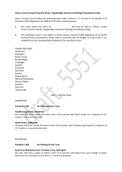 (Various Roads, Teignbridge) (Control of Waiting) Amendment