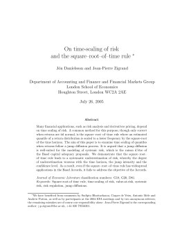 On time-scaling of risk and the square&ndash;root&ndash;of&ndash;time
