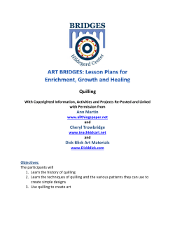 Quilling - Hildegard Center for the Arts