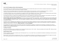 Part 119/135 Matrix - Airline Operator Certificate