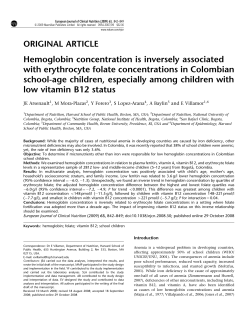 Hemoglobin concentration is inversely associated with