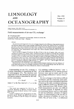 FRANKIGNOULLE, M. Field measurements of air