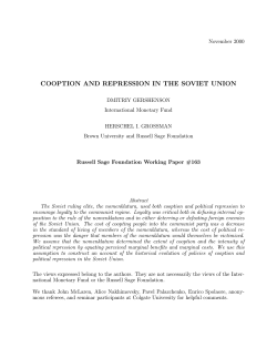 cooption and repression in the soviet union