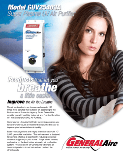 General GUV25403A UV System Brochure