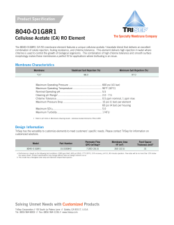 The 8040-O1G8R1 CA RO membrane element features a unique