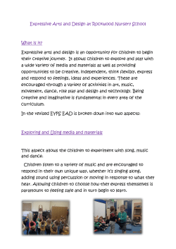 expressive arts and design - Rockwood Nursery School, Burnley
