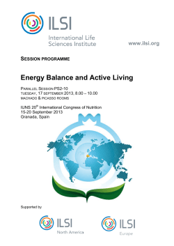 Energy Balance and Active Living